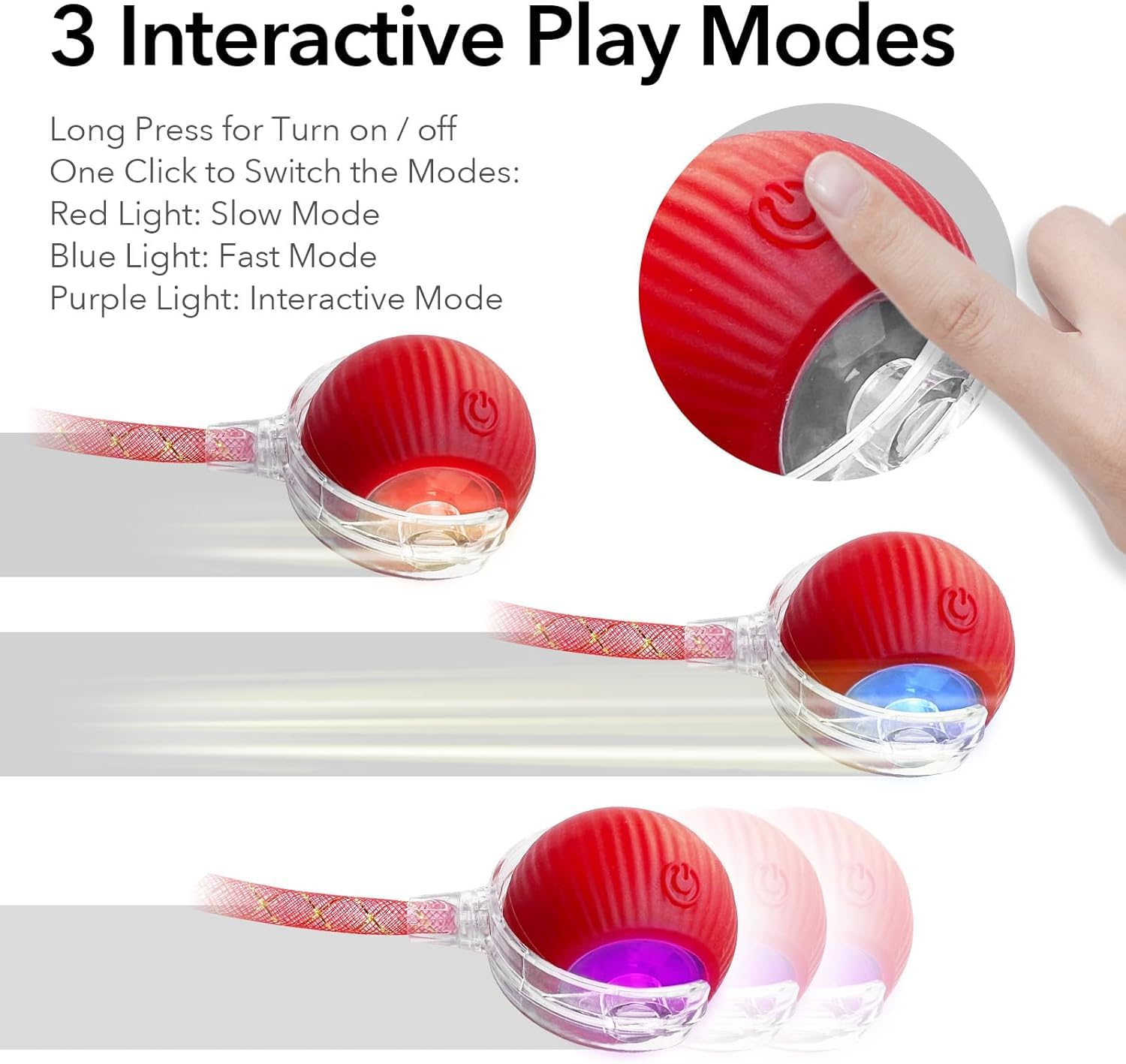 Elegancy Speedy Tail 2.0 Interactive Cat Toy – Dual-Speed Rolling Ball with Feather Tail & Motion Activation | Rechargeable Cat Toy for Indoor Cats