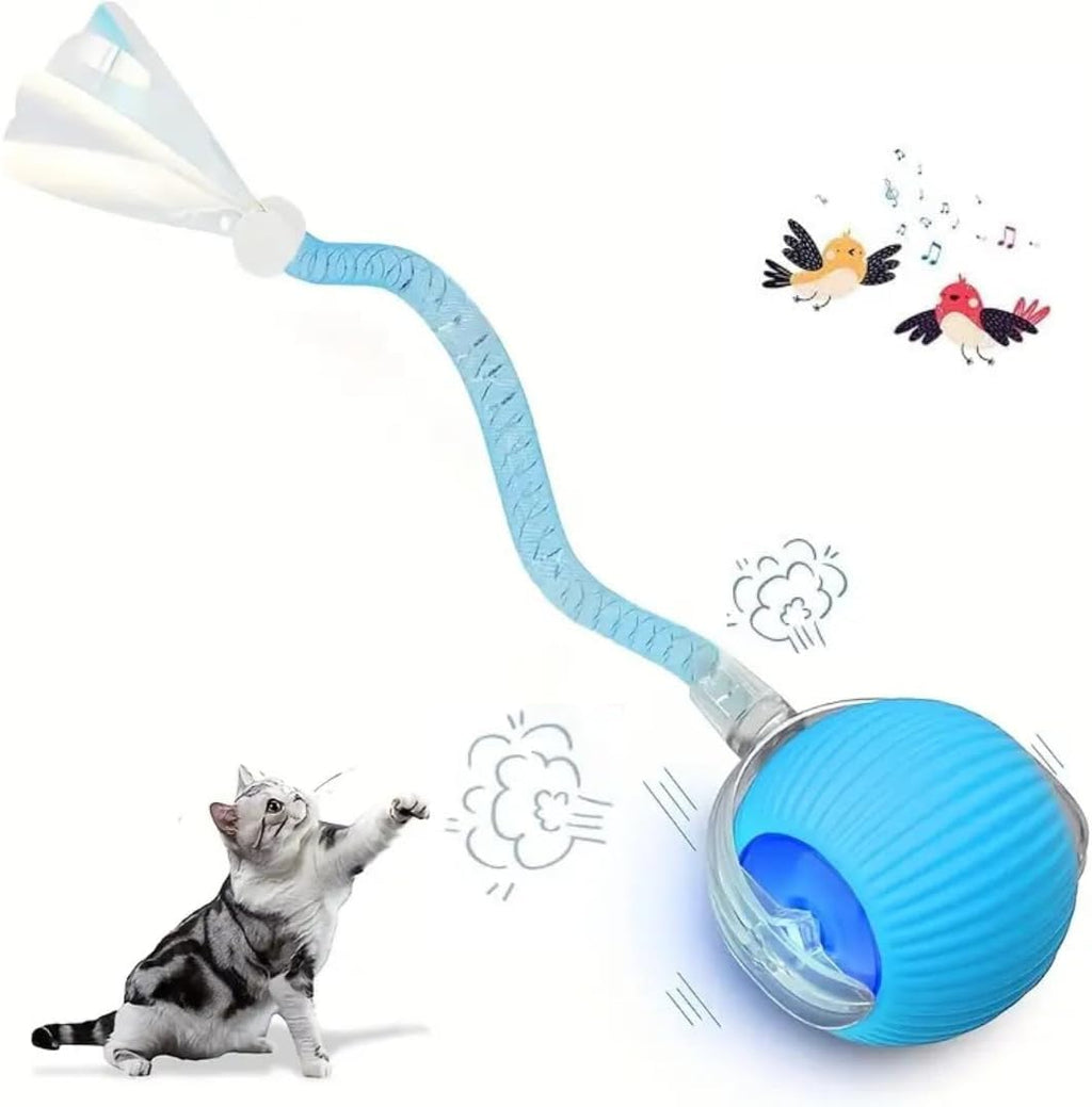 Elegancy Speedy Tail 2.0 Interactive Cat Toy | Speedy Ball Cat Tail Automatic Rolling Ball Toys for Indoor Cats Dual Speed Control Pet Toys