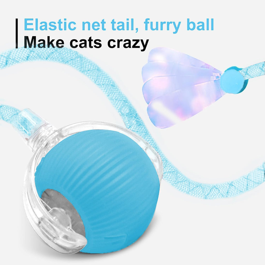 Elegancy Speedy Tail 2.0 Interactive Cat Toy | Speedy Ball Cat Tail Automatic Rolling Ball Toys for Indoor Cats Dual Speed Control Pet Toys