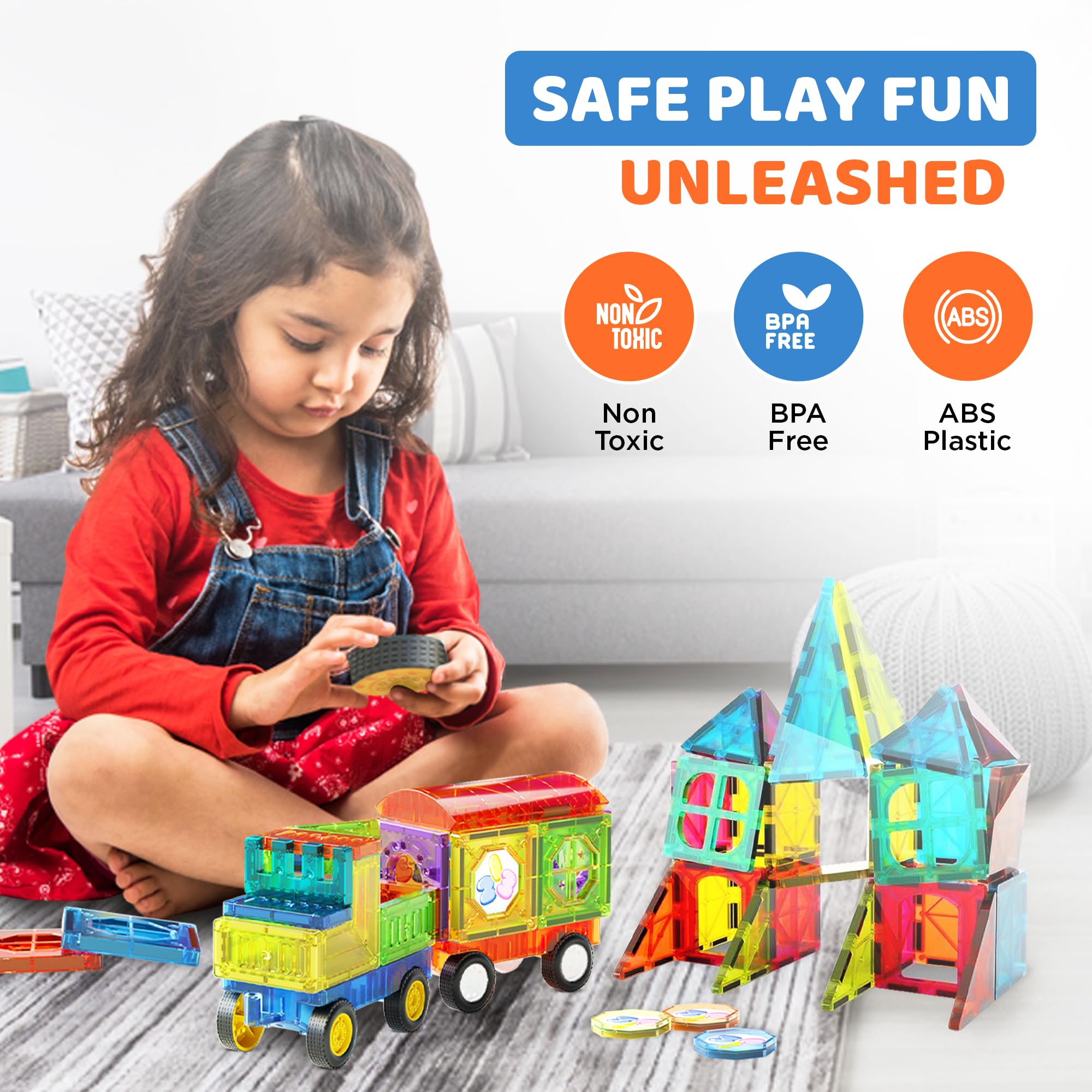 Elegancy 149 PCS Magnetic Building Blocks for Kids – STEM Educational Construction Toy Set for Ages 3–10